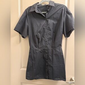 Lioness Black Button up Mini Dress